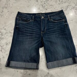 White House Black Market Bermuda‎ Denim Shorts Dark Wash Size 8